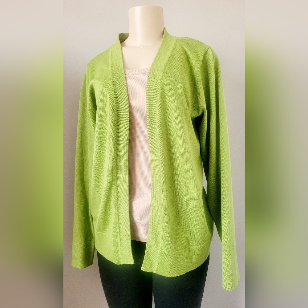 Urban CoCo Women's Business/Office Open Front Cardigan Green Viscose Blend Med - Picture 5 of 13